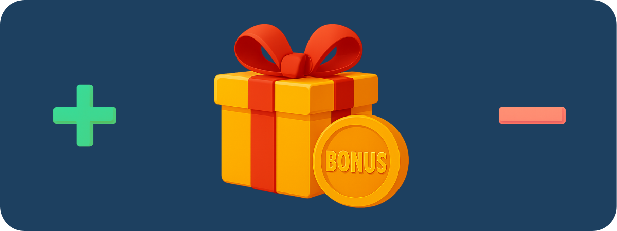 Bild som visualiserar att SeCasino.se går igenom fördelar och nackdelar med insättningsbonusar hos svenska online casinon.