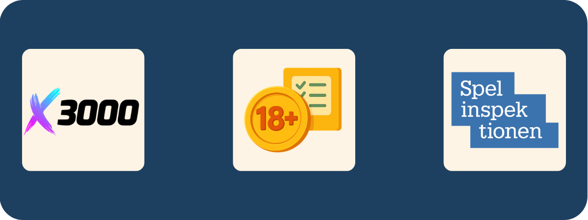 X3000 Casino som svenskt onlinecasino med spellicens från Spelinspektionen och fokus på säkerhet, reglering och ansvarsfullt spelande.